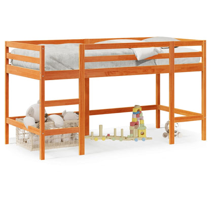 Lit mezzanine d'enfants sans matelas avec échelle 80x200 cm