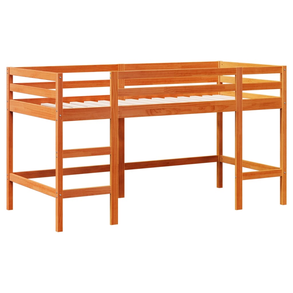 Lit mezzanine d'enfants sans matelas avec échelle 80x200 cm