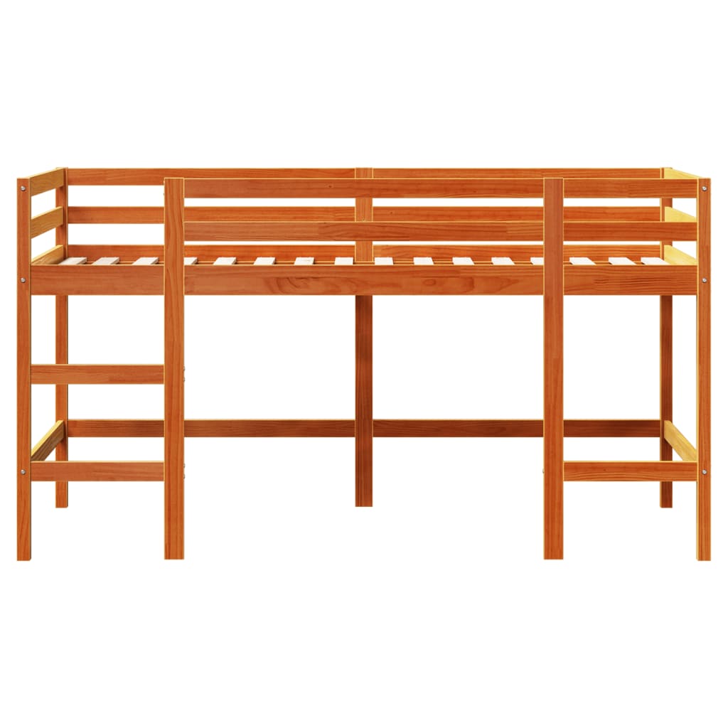 Lit mezzanine d'enfants sans matelas avec échelle 90x200 cm