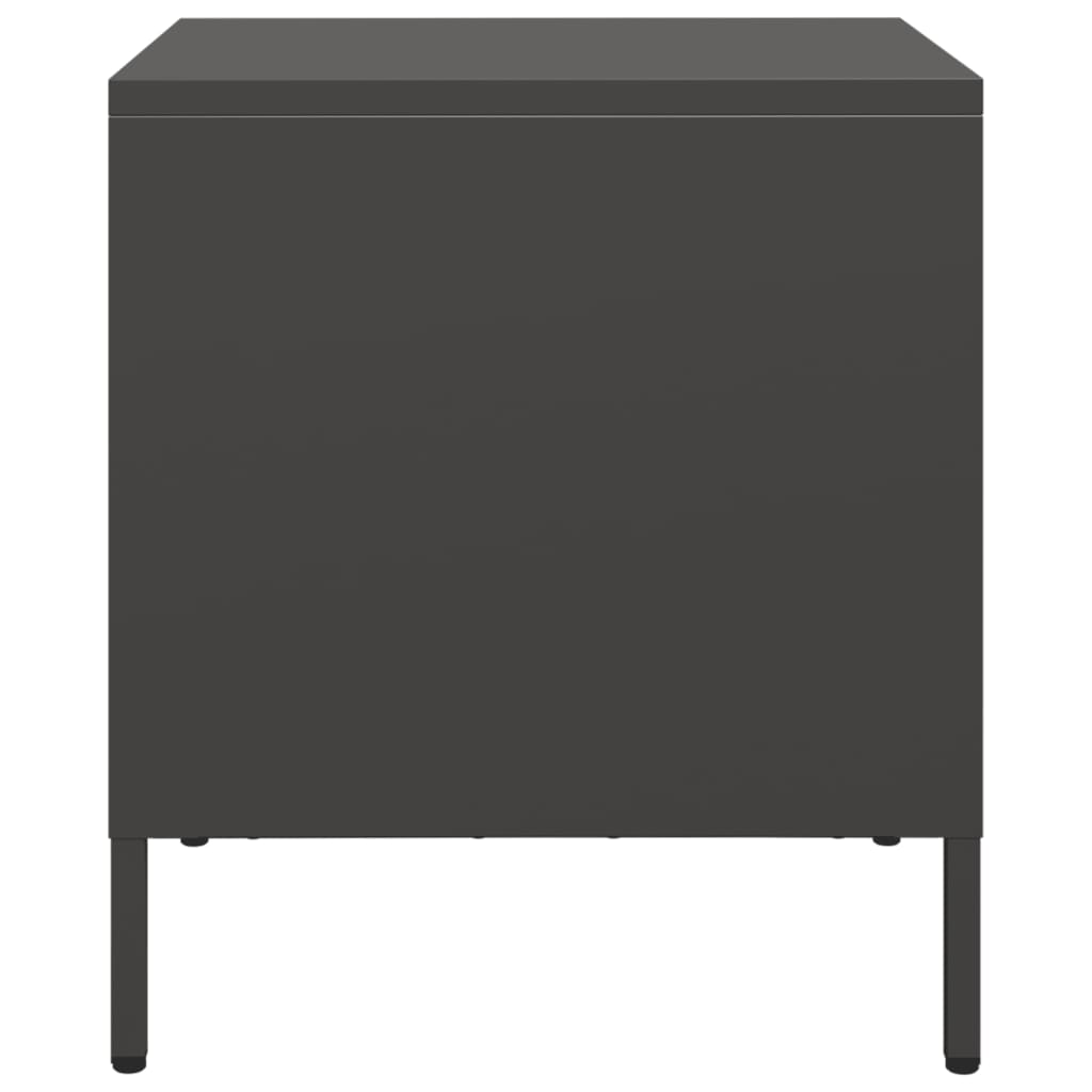 Table de chevet noir 35x39x43,5 cm acier