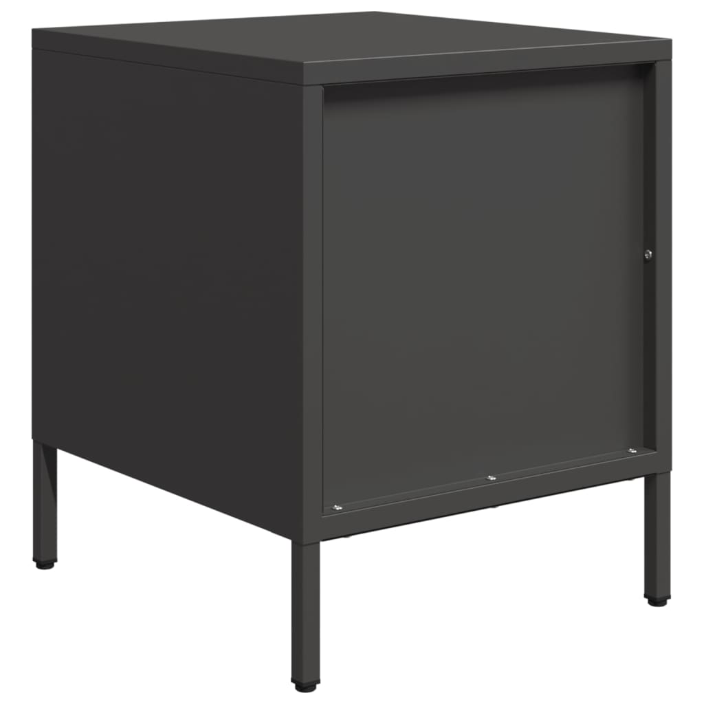 Table de chevet noir 35x39x43,5 cm acier