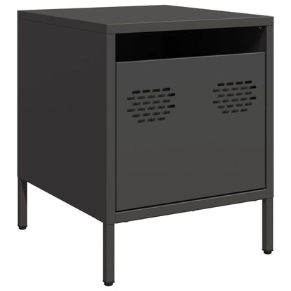 Tables de chevet 2 pcs noir 35x39x43,5 cm acier