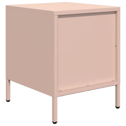 Tables de chevet 2 pcs rose 35x39x43,5 cm acier