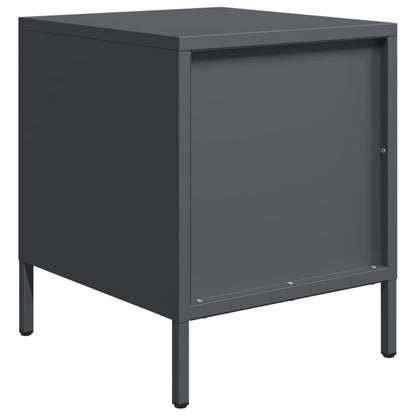 Table de chevet anthracite 35x39x43,5 cm acier