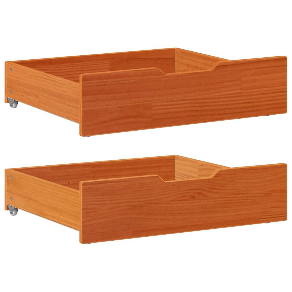 Cadre de lit enfant avec tiroirs sans matelas 70x140 cm bois