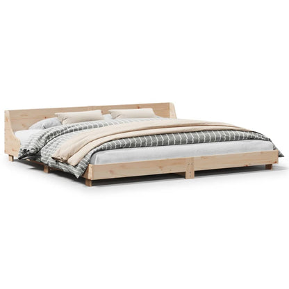 Cadre de lit sans matelas 200x200 cm bois massif de pin