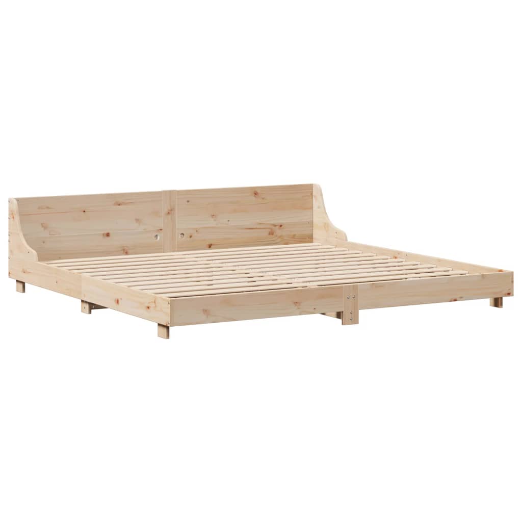 Cadre de lit sans matelas 200x200 cm bois massif de pin