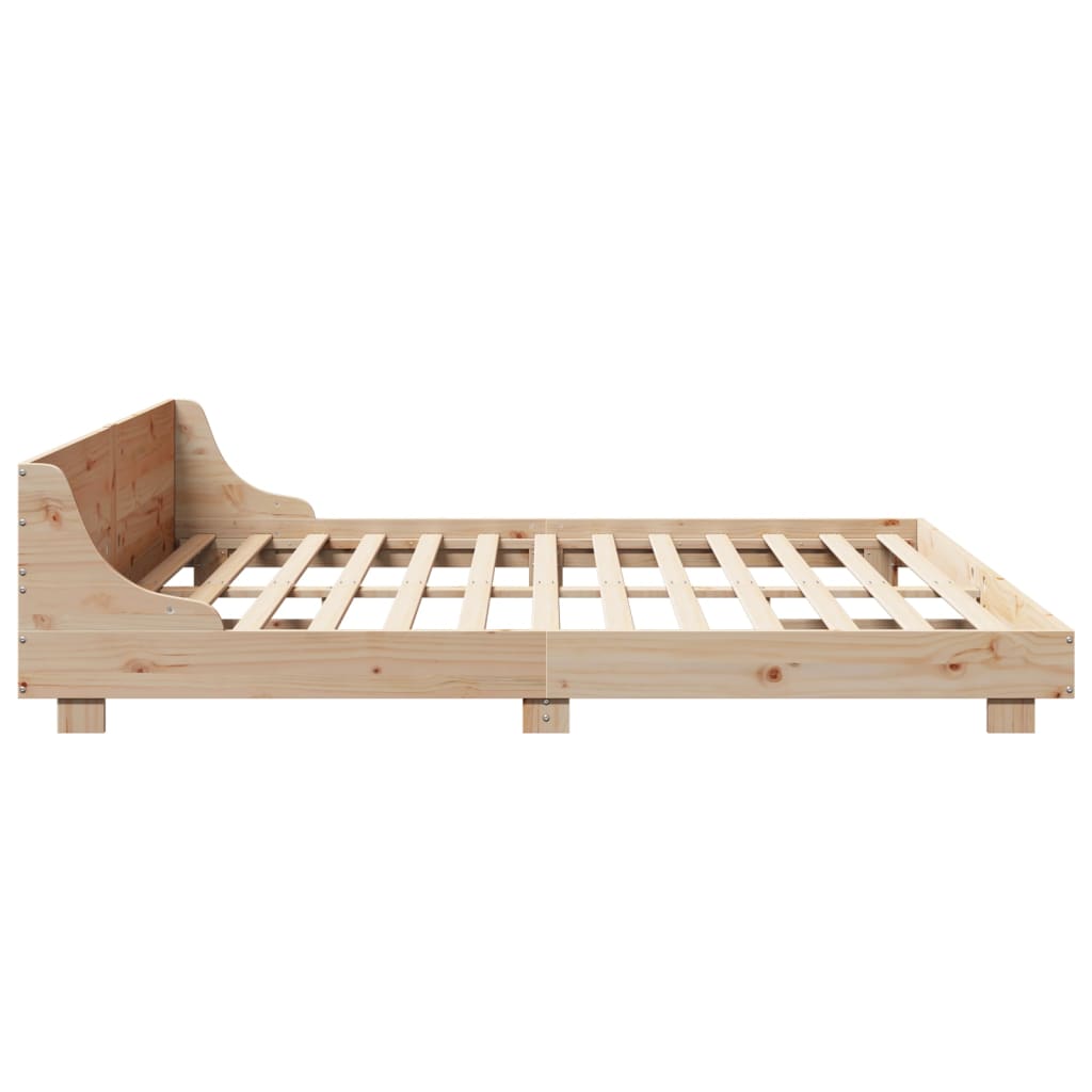 Cadre de lit sans matelas 200x200 cm bois massif de pin