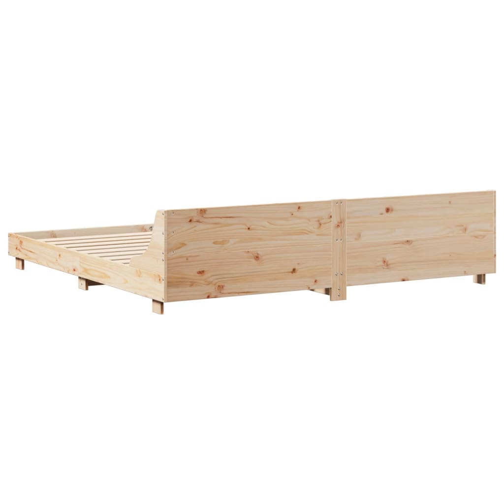 Cadre de lit sans matelas 200x200 cm bois massif de pin