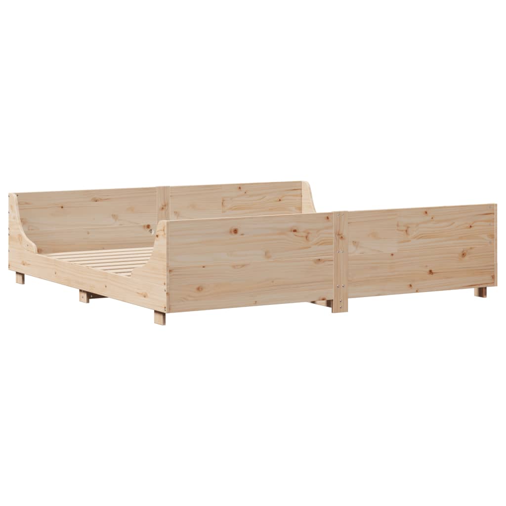 Cadre de lit sans matelas 200x200 cm bois massif de pin