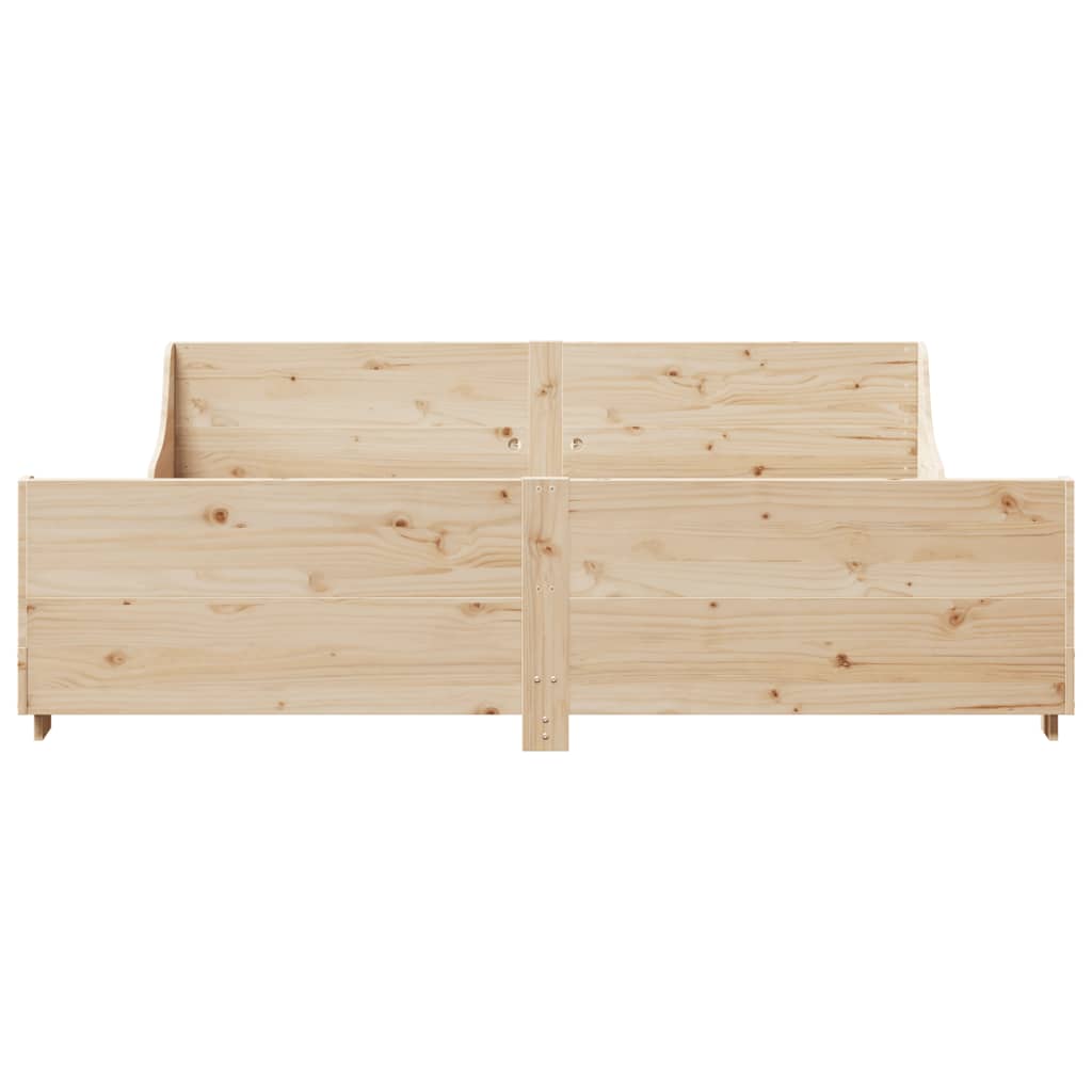 Cadre de lit sans matelas 200x200 cm bois massif de pin