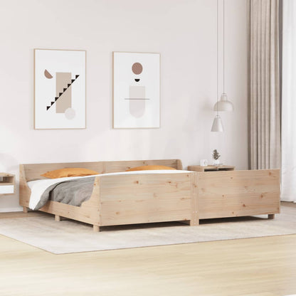 Cadre de lit sans matelas 200x200 cm bois massif de pin