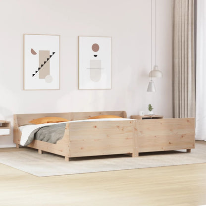 Cadre de lit sans matelas 180x200 cm bois massif de pin