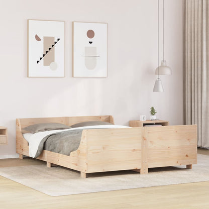 Cadre de lit sans matelas 160x200 cm bois massif de pin