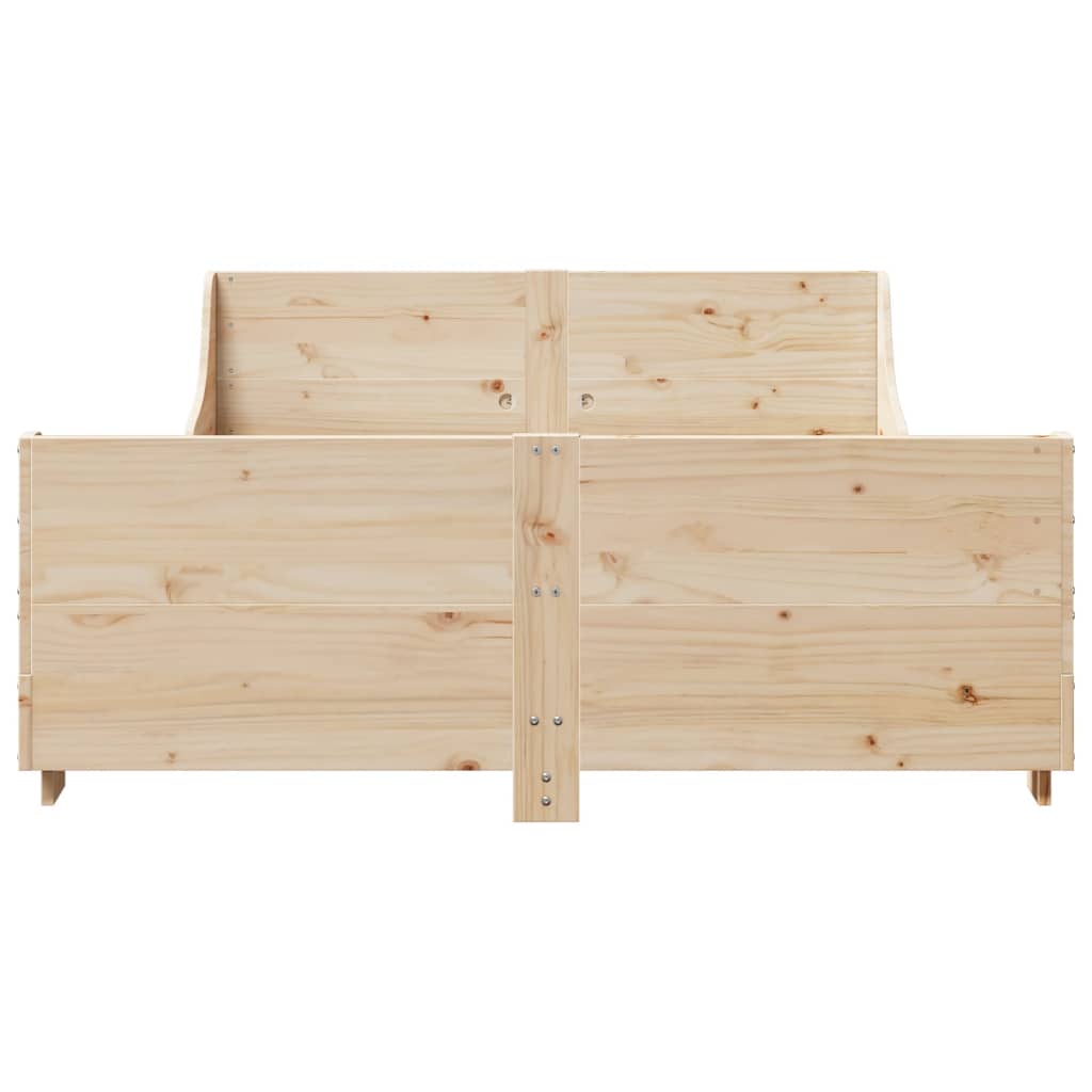 Cadre de lit sans matelas 150x200 cm bois de pin massif