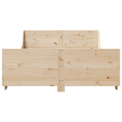 Cadre de lit sans matelas 140x200 cm bois massif de pin