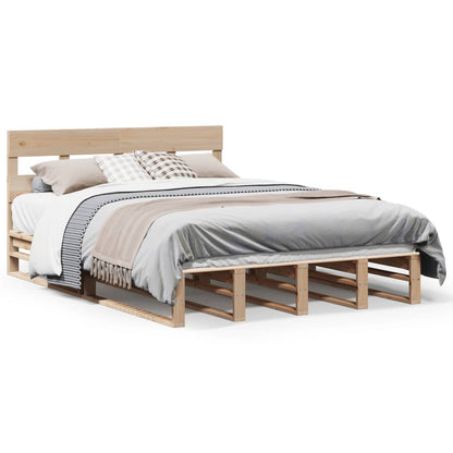 Cadre de lit sans matelas 120x200 cm bois de pin massif