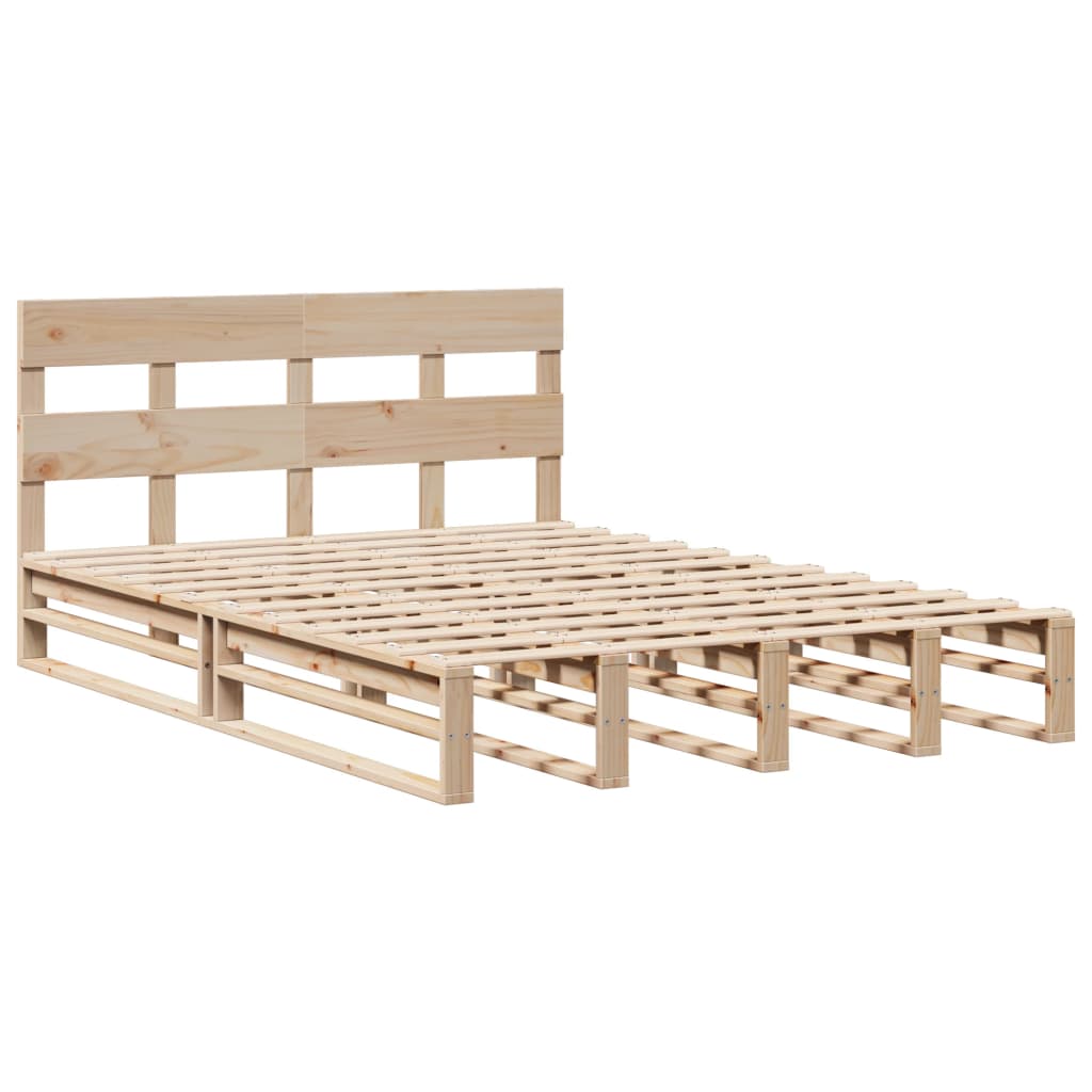 Cadre de lit sans matelas 120x200 cm bois de pin massif