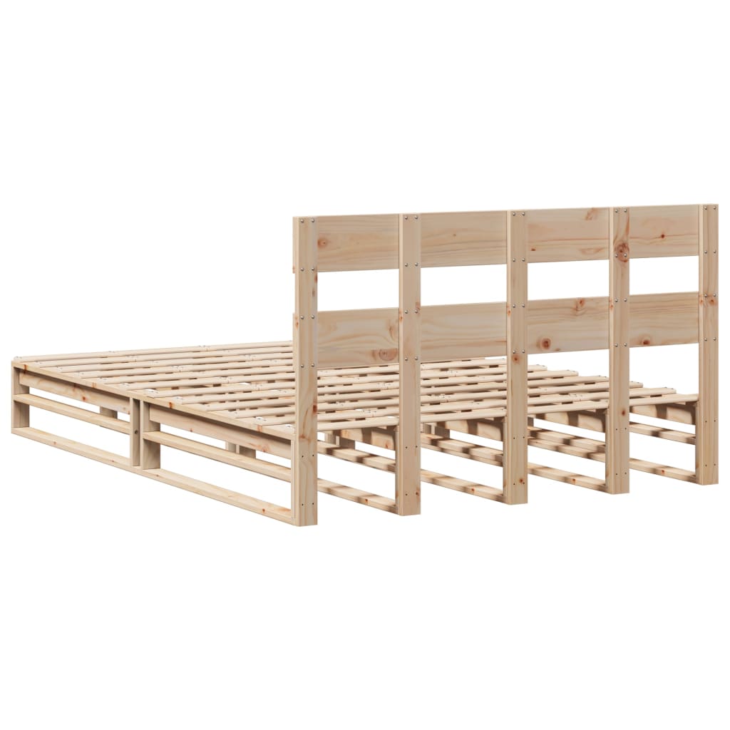 Cadre de lit sans matelas 120x200 cm bois de pin massif