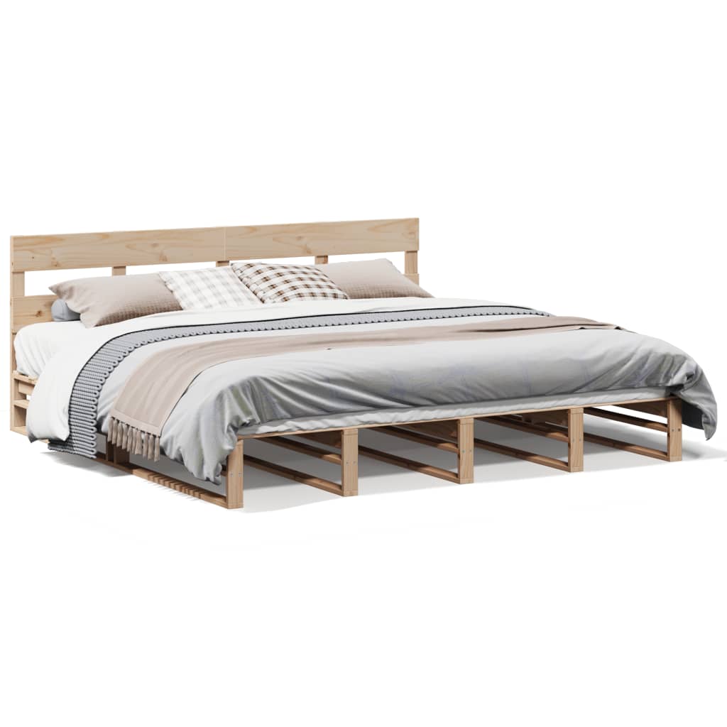 Cadre de lit sans matelas 180x200 cm bois massif de pin