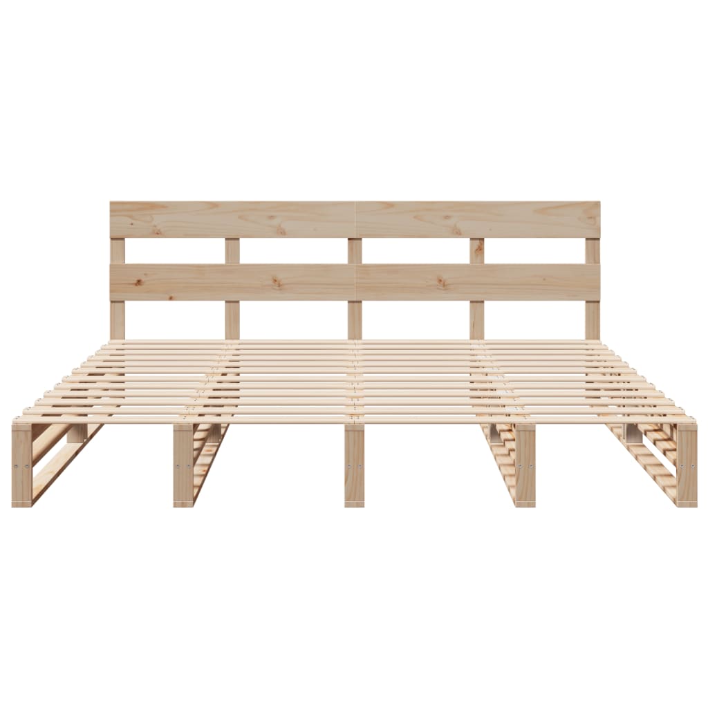 Cadre de lit sans matelas 180x200 cm bois massif de pin