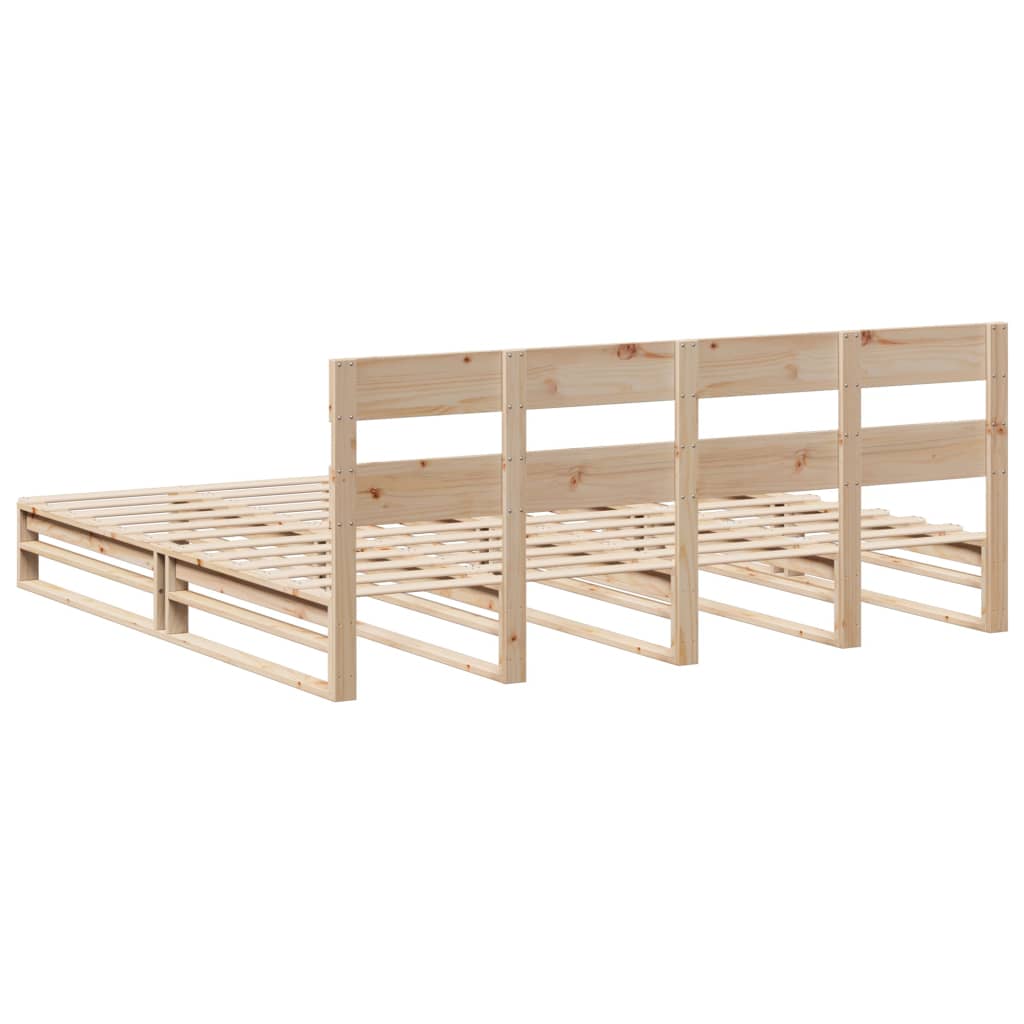 Cadre de lit sans matelas 180x200 cm bois massif de pin