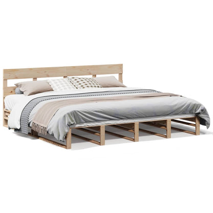 Cadre de lit sans matelas 200x200 cm bois massif de pin