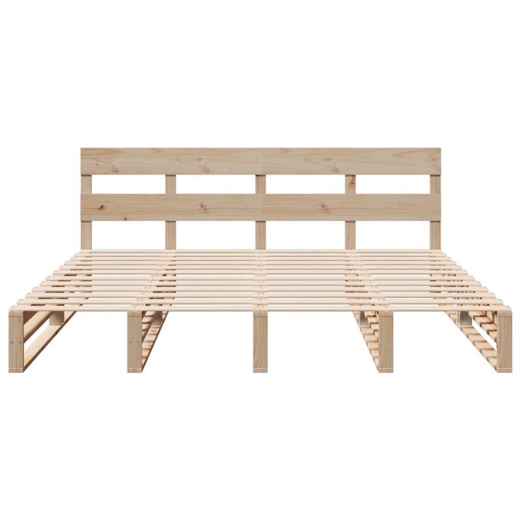 Cadre de lit sans matelas 200x200 cm bois massif de pin