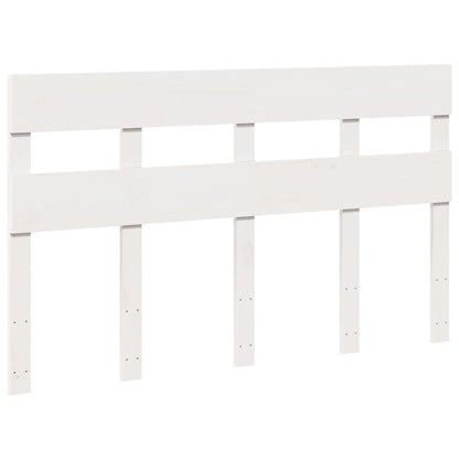 Cadre de lit sans matelas blanc 140x190 cm bois de pin massif