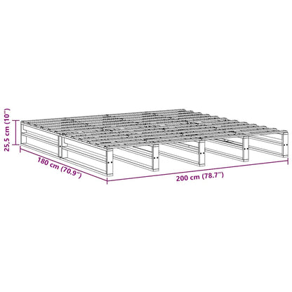 Cadre de lit sans matelas 180x200 cm bois massif de pin