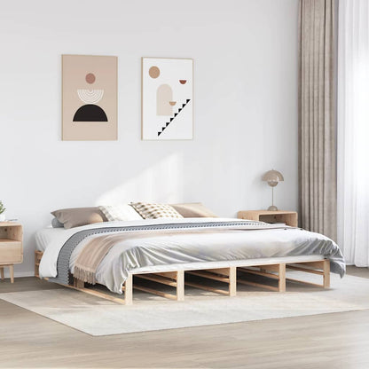 Cadre de lit sans matelas 180x200 cm bois massif de pin