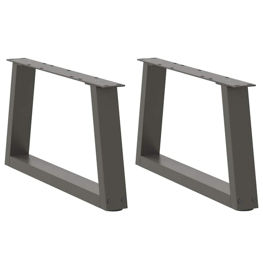 Pieds de table à manger forme V 2 pcs anthracite 50x(30-31,3)cm