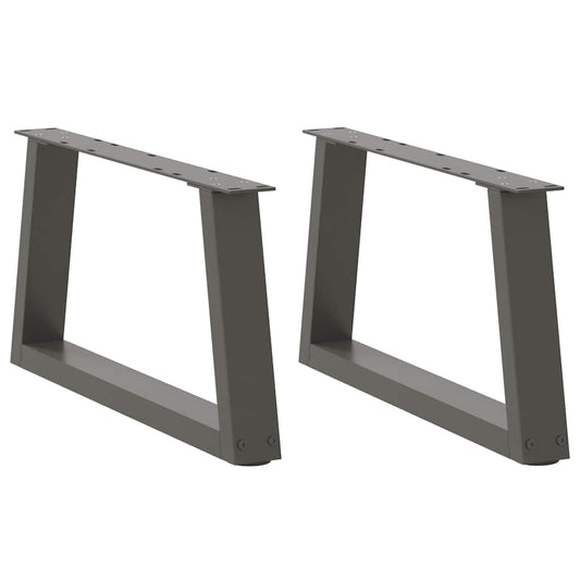 Pieds de table à manger forme V 2 pcs anthracite 70x(30-31,3)cm