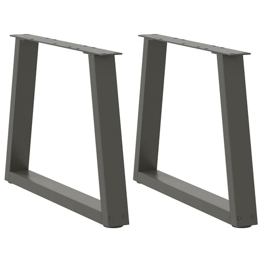 Pieds de table à manger en forme de V 2 pcs anthracite acier