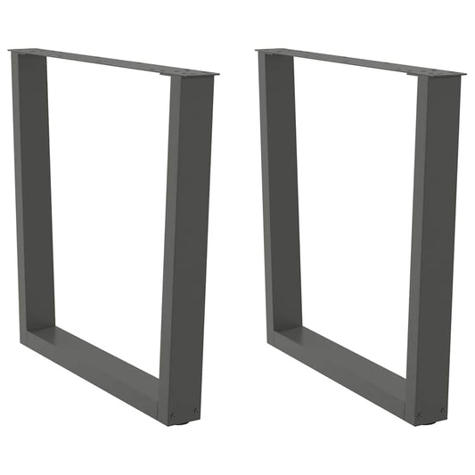 Pieds de table à manger forme de V 2 pcs 90x(72-73,3) cm acier