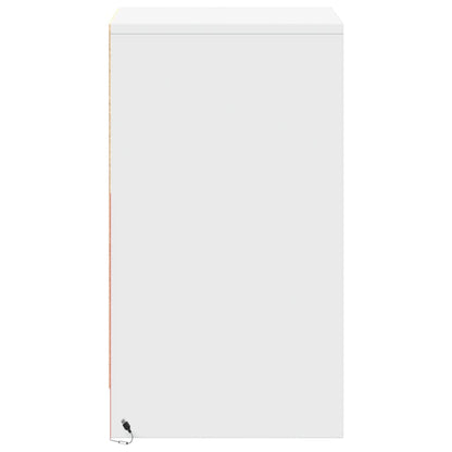 Armoire de chevet avec lumières LED blanc bois d'ingénierie