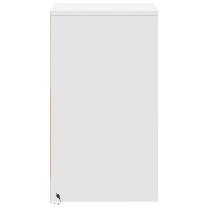 Armoire de chevet avec lumières LED blanc bois d'ingénierie