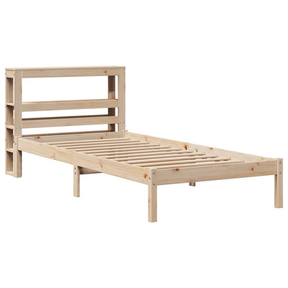 Cadre de lit sans matelas 75x190 cm bois de pin massif