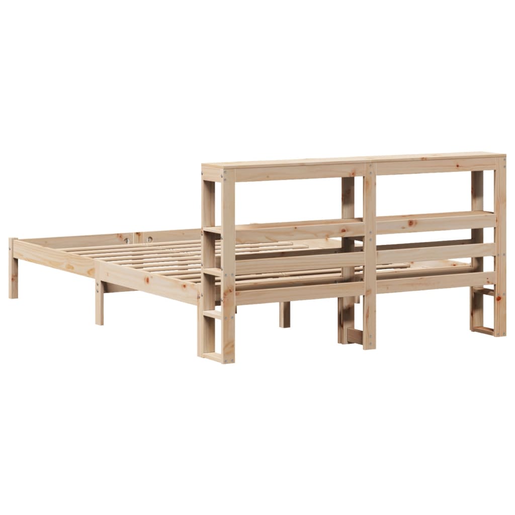 Cadre de lit sans matelas 135x190 cm bois de pin massif