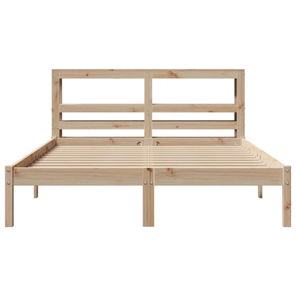 Cadre de lit sans matelas 140x190 cm bois de pin massif