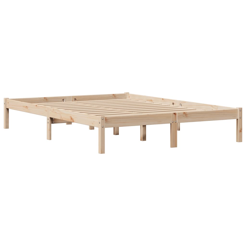 Cadre de lit sans matelas 140x190 cm bois de pin massif