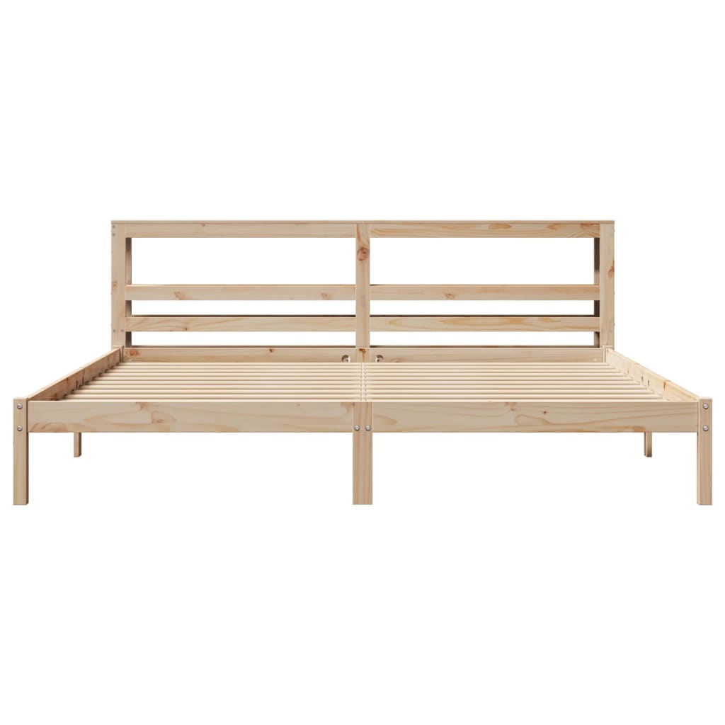 Cadre de lit sans matelas 180x200 cm bois massif de pin