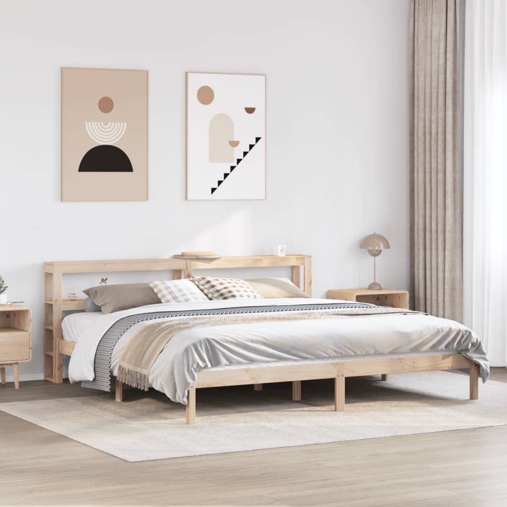 Cadre de lit sans matelas 180x200 cm bois massif de pin