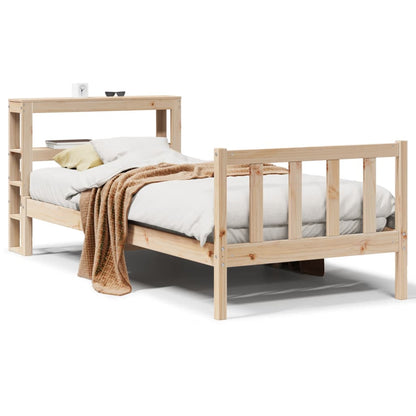 Cadre de lit sans matelas 75x190 cm bois de pin massif