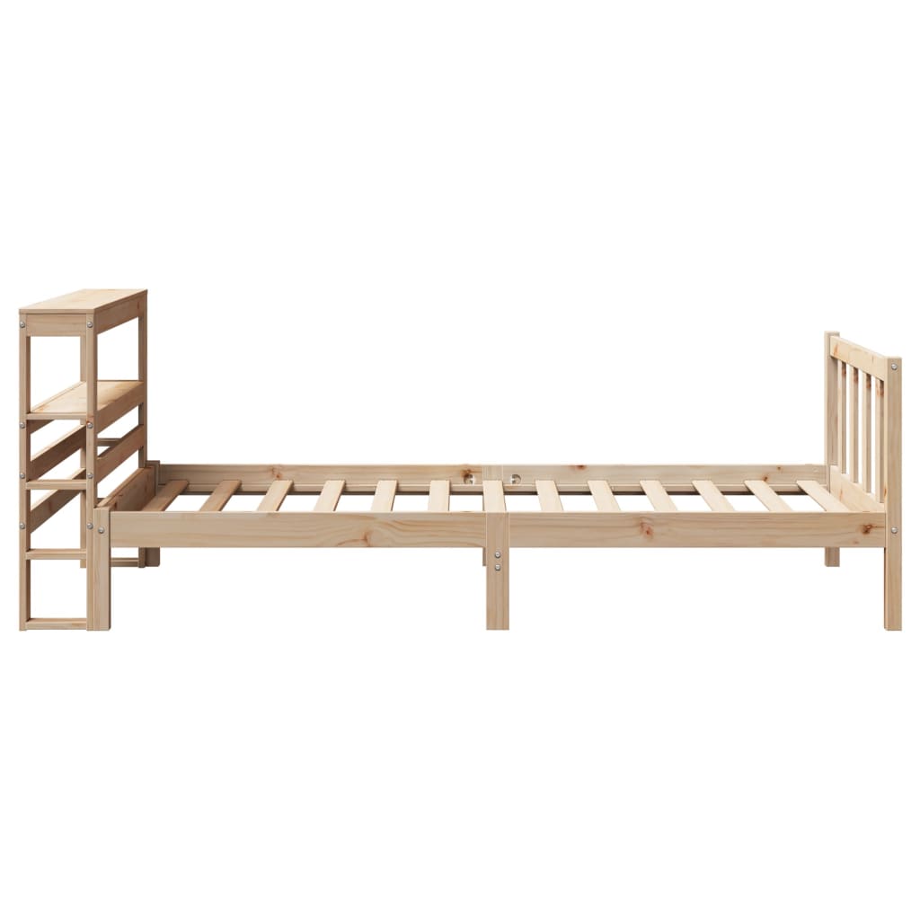 Cadre de lit sans matelas 75x190 cm bois de pin massif