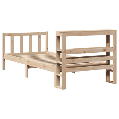 Cadre de lit sans matelas 75x190 cm bois de pin massif