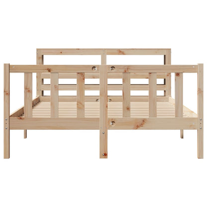 Cadre de lit sans matelas 120x190 cm bois de pin massif