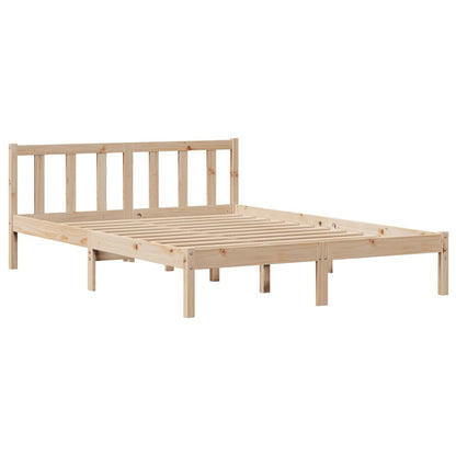 Cadre de lit sans matelas 120x190 cm bois de pin massif