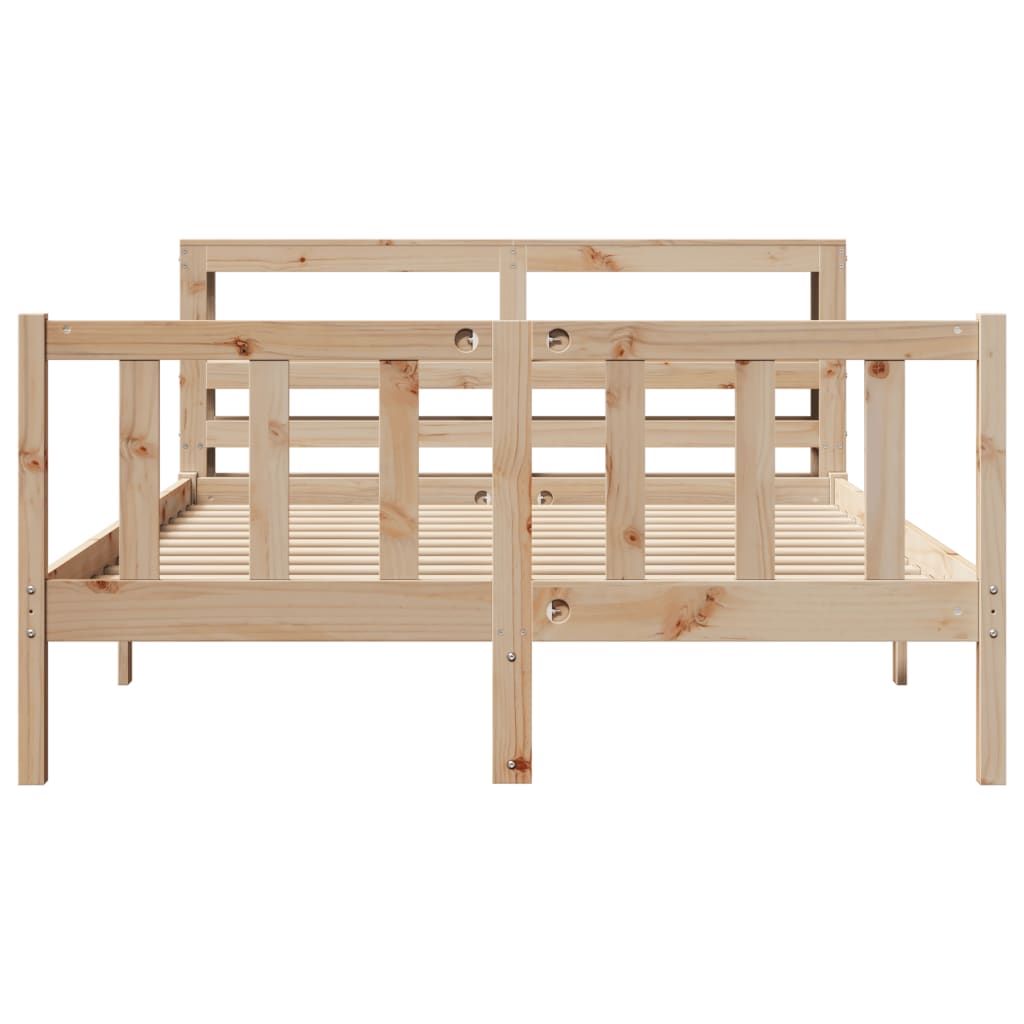 Cadre de lit sans matelas 135x190 cm bois de pin massif