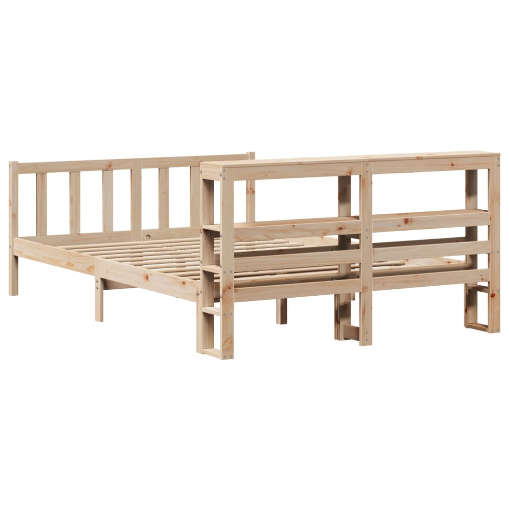 Cadre de lit sans matelas 140x190 cm bois de pin massif